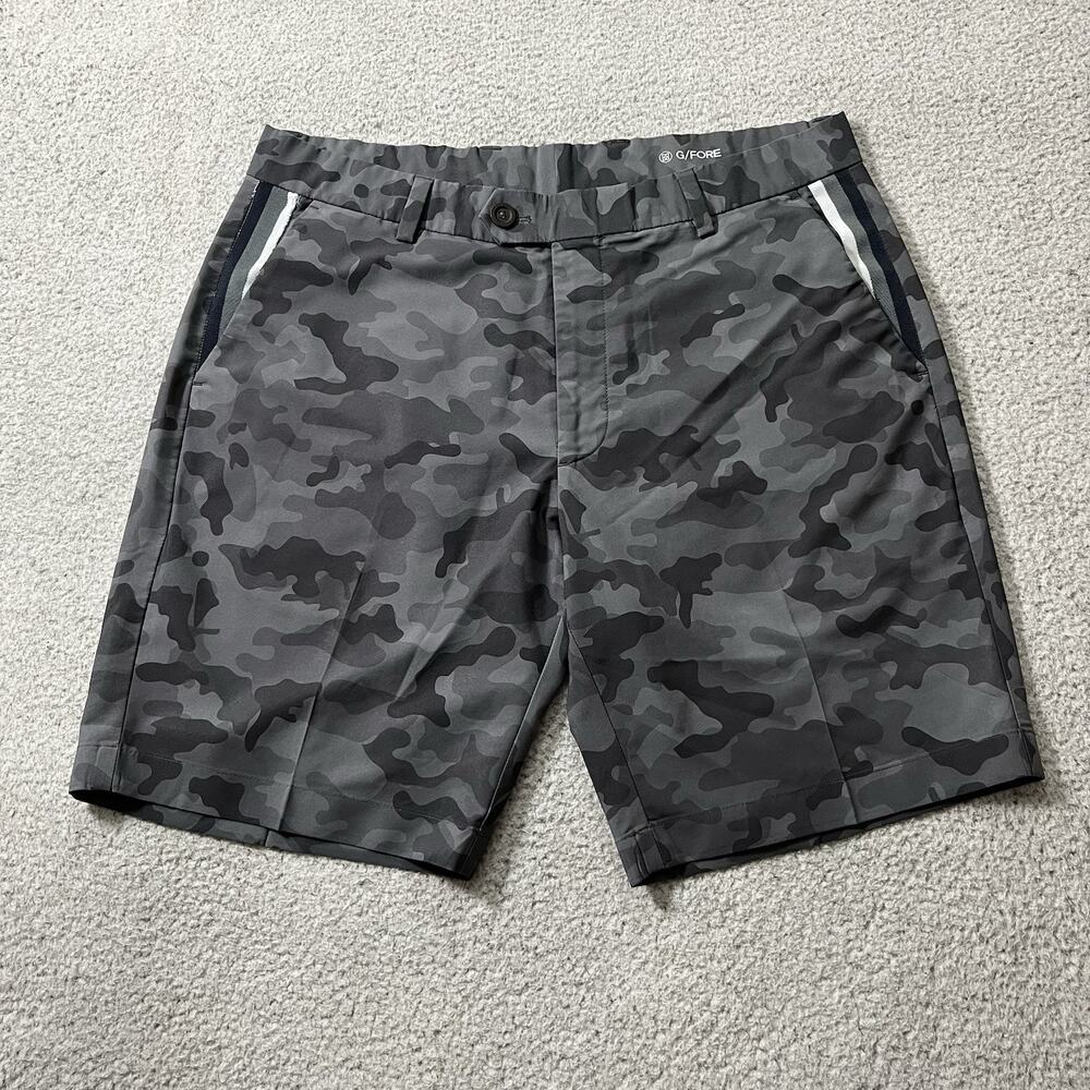 G Fore Shorts Mens 32 Gray Camo Performance Golf Chino Lightweight Stretch